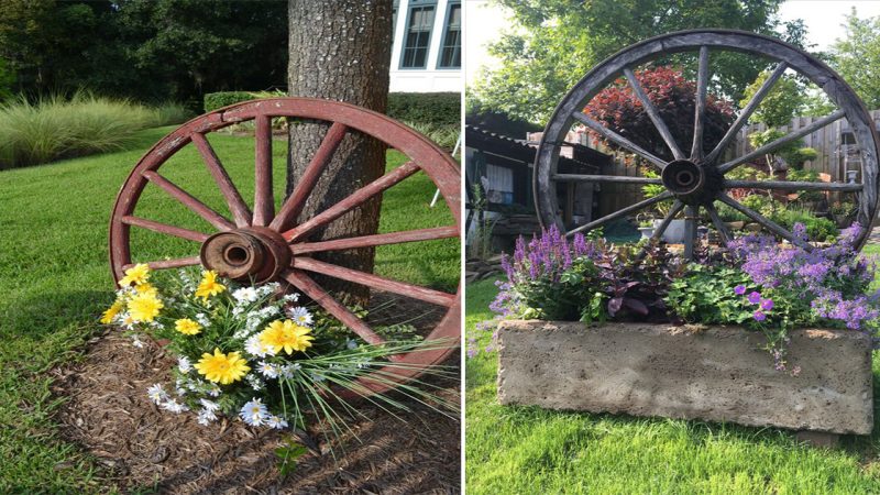 Wagon Wheel Decorations: Creative Landscaping Ideas