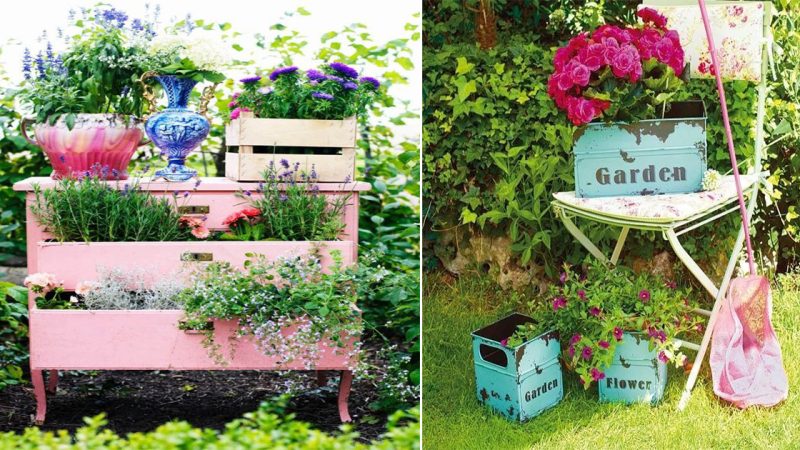 Creating Enchanting Vintage Gardens: Unleash the Magic with Old, Recycled Objects