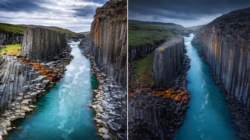 “Unveiling Stuðlagil Canyon: Iceland’s Enigmatic Basalt Marvel”