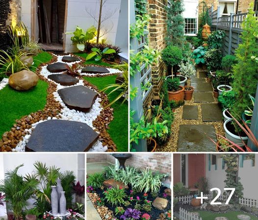 27 ideas for arranging a small garden in various corners, adding green space.